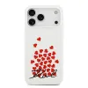 Lagerfeld для iPhone 17 Pro Max чехол Liquid Silicone Hearts Hard White (MagSafe)