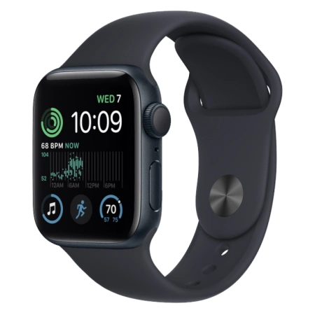 Apple Watch Series SE 2 44mm Midnight Aluminum Case with Midnight Sand Sport Band